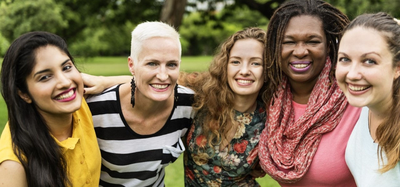 Women smiling